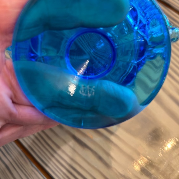 Beautiful Blue Westmorland Ruffled Compote bowl 4” - Picture 7 of 10